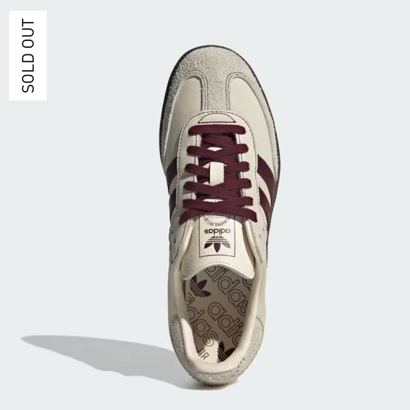 NWT Adidas Samba OG W Cloud White Maroon Size Women's 9 - Picture 2 of 16